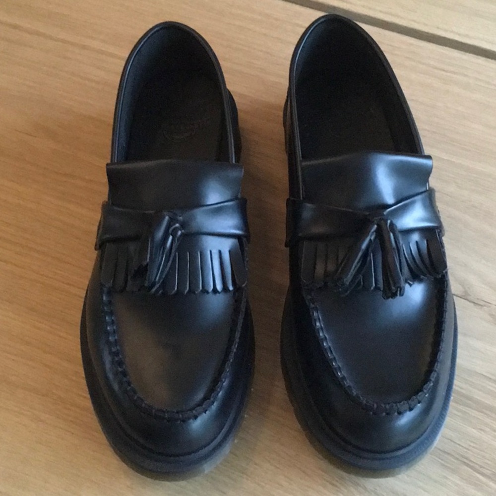 Dr. Martens, size 8 black leather loafers